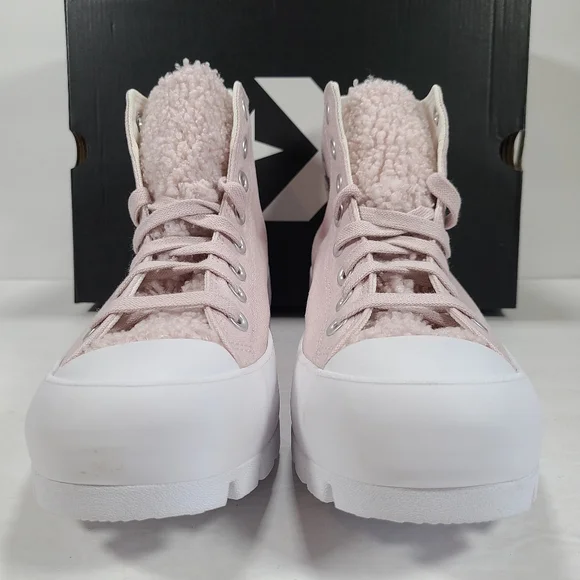 Converse CTAS Lugged Hi Barely Rose White Chunky High Top Sneaker Women Size 9.5 - Picture 3 of 12